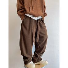 Load image into Gallery viewer, Retro Corduroy Ribbon Curved Pants