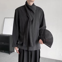 Load image into Gallery viewer, French Retro Scarf Casual Shirt