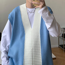 Load image into Gallery viewer, Preppy Style Sleeveless V-neck Sweater Vest