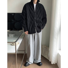 Load image into Gallery viewer, Retro Check Turtleneck Knitted Cardigan Jacket