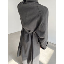 Load image into Gallery viewer, Single Breasted Lapel Long Trench Coat