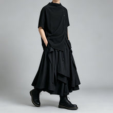 Load image into Gallery viewer, Japanese Loose Shirt and Asymmetrical Skirt-Pants Two-piece Set