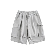 Load image into Gallery viewer, Middle Pleated Multi-pocket Cropped Sweatpants