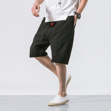 Load image into Gallery viewer, Cotton and Linen Loose Elastic Waist Shorts