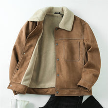 Load image into Gallery viewer, Suede Vintage Plus Velvet Warm Jacket