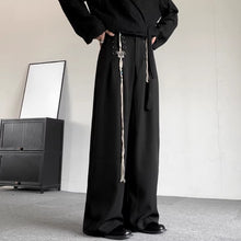 Load image into Gallery viewer, Japanese Retro Button Irregular Loose Straight Trousers