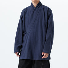Load image into Gallery viewer, Loose Cotton Layered Cross Front Side Tie Shirt