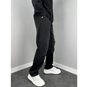 Thin Wide Leg Straight Trousers