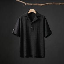 Load image into Gallery viewer, Japanese Textured Jacquard Collar Loose-Fit Shirt