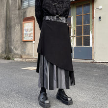 Load image into Gallery viewer, Irregular Patchwork Striped Wide-leg Pants