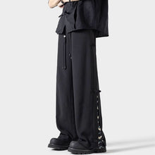 Load image into Gallery viewer, Button Print Straight-Leg Loose Casual Pants