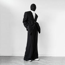 Load image into Gallery viewer, Hand-sewn Raw-edge Collarless Suit Jacket Loose-fitting Pants Two-piece Suit