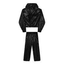 Load image into Gallery viewer, Loose Sequined Casual Shirt and Pants Suit Two Piece Sets