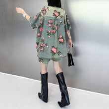 Load image into Gallery viewer, Floral Denim Retro Casual Suit