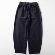 Load image into Gallery viewer, Scimitar-cut Denim Carrot Pants