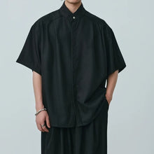 Load image into Gallery viewer, Stand-up Collar Draped Shirt