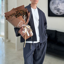 Load image into Gallery viewer, Solid Color Loose Jacket Casual Trousers Two-piece Suit