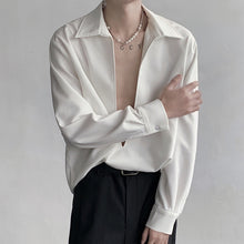 Load image into Gallery viewer, Loose White Deep V-neck Casual Shirt