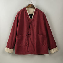 Load image into Gallery viewer, Contrast Trim Frog Button Zen Kimono Jacket