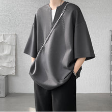 Load image into Gallery viewer, Fake Two-piece V-neck T-shirt