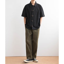 Load image into Gallery viewer, Cotton Japanese Retro Wooden Horn Button Shirt