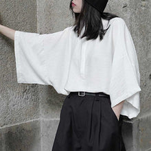 Load image into Gallery viewer, Stand Collar Oversized Cuff T-shirt