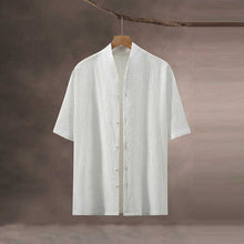 Load image into Gallery viewer, Thin Ice Silk V-Neck Button T-Shirt