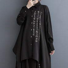 Load image into Gallery viewer, Loose Calligraphy Print Shirt Irregular Wide Leg Culottes
