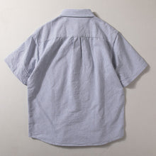 Load image into Gallery viewer, Blue Striped Cotton Loose Casual T-shirt