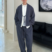 Load image into Gallery viewer, Solid Color Loose Jacket Casual Trousers Two-piece Suit