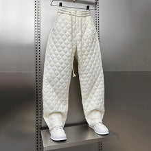 Load image into Gallery viewer, Quilted Casual Wide-leg Cotton Pants