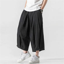 Load image into Gallery viewer, Cotton and Linen Wide Leg Bloomers Cropped Pants