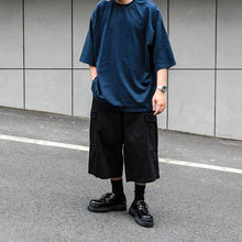 Load image into Gallery viewer, Vintage-style Multiple Pockets Cropped Trousers