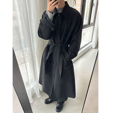Load image into Gallery viewer, Single Breasted Lapel Long Trench Coat
