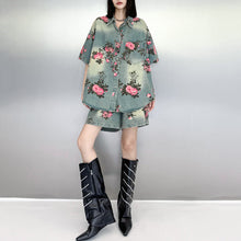 Load image into Gallery viewer, Floral Denim Retro Casual Suit