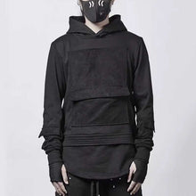 Load image into Gallery viewer, Dark Loose Hooded Pullover Sweatshirt