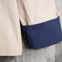 Load image into Gallery viewer, Linen Loose Cotton and Linen Slanted Lapel Cardigan