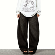 Load image into Gallery viewer, American Leopard Print Wide-leg Denim Scimitar Pants