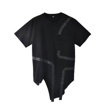 Load image into Gallery viewer, Asymmetric Long Crew Neck T-shirt