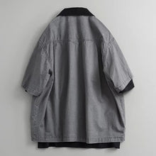 Load image into Gallery viewer, Japanese Retro Patchwork Loose Casual T-shirt