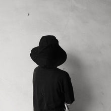Load image into Gallery viewer, Black Large Brim Bucket Hat
