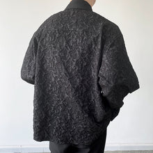 Load image into Gallery viewer, Disc-buttoned Long-sleeve Jacquard Lapel Loose Shirt
