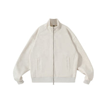 Load image into Gallery viewer, Two-way Zipper Oversized Stand Collar Bomber Jacket