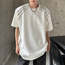 Load image into Gallery viewer, Padded Shoulders and Small Neckline Loose T-shirt