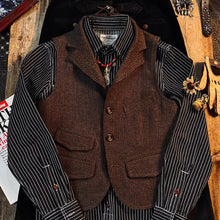 Load image into Gallery viewer, Vintage Herringbone Wool Suit Vest