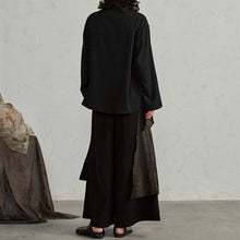 Load image into Gallery viewer, Irregular Patchwork Long-sleeved Shirt Multi-piece Wide-leg Pants Suit