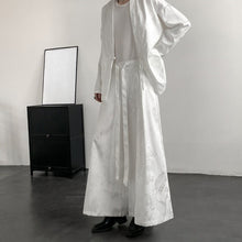 Load image into Gallery viewer, Dark Dragon Pattern Loose-fitting Hanfu Taoist Robe Cardigan Culottes