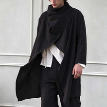 Load image into Gallery viewer, Vintage Linen Mid-Length Stand Collar Trench Coat