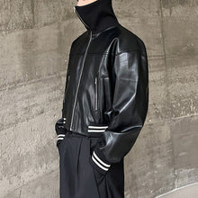 Load image into Gallery viewer, Retro Large Lapel Pu Leather Jacket