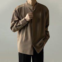 Load image into Gallery viewer, Vintage Casual Loose Stand-collar Button-down Shirt